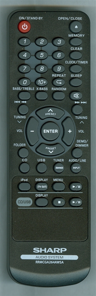 SHARP RRMCGA264AWSA Genuine OEM original Remote