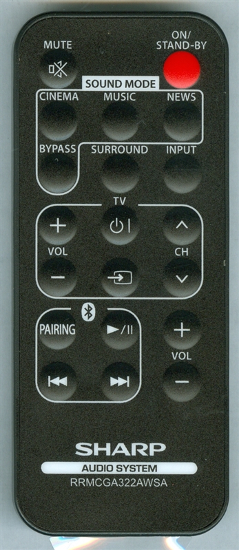 SHARP RRMCGA322AW02 RRMCGA322AWSA Genuine  OEM original Remote