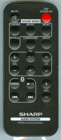 SHARP RRMCGA322AWSA Genuine  OEM original Remote