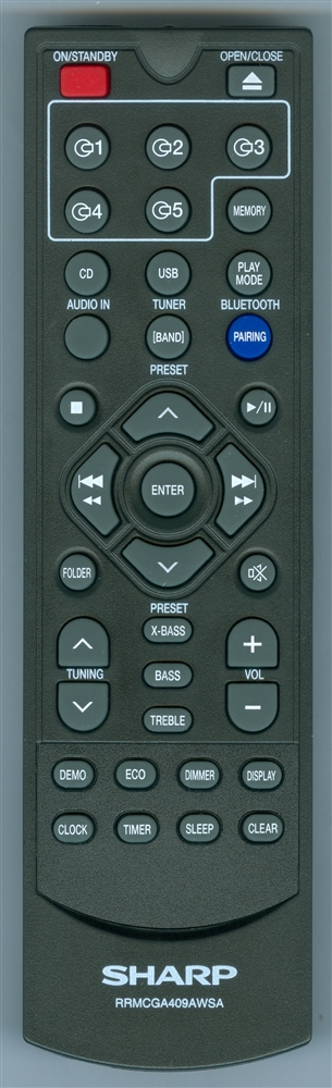 SHARP RRMCGA409AWSA Genuine OEM original Remote