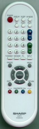 SHARP RRMCGA626WJSA GA626WJSA Genuine  OEM original Remote