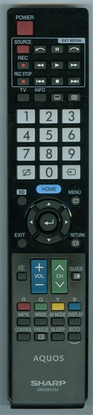 SHARP RRMCGB039WJSA Genuine OEM original Remote