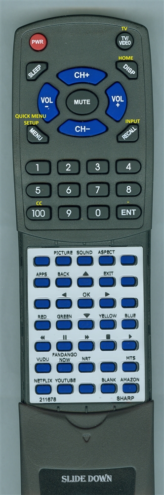 SHARP 211678 EN3139S replacement Redi Remote