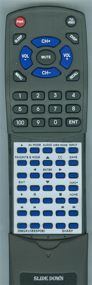 SHARP 398GR10BESP08J LC-RC1-16 replacement Redi Remote