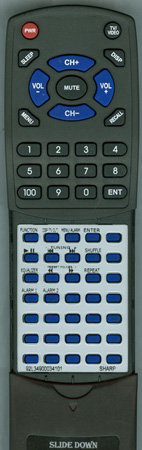 SHARP 92L34900034101 replacement Redi Remote