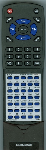 SHARP 9LE098003003220 GJ221-C replacement Redi Remote