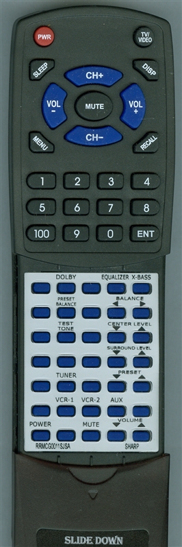 SHARP RRMCG0011SJSA replacement Redi Remote