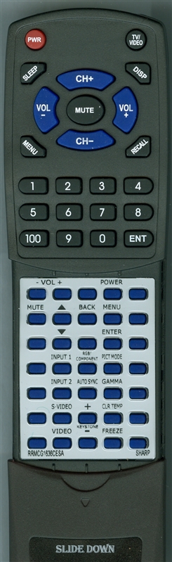 SHARP RRMCG1636CESA G1636CESA replacement Redi Remote