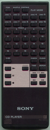 SONY 1-465-188-11 RM-D905 Genuine OEM original Remote