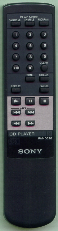 SONY 1-467-316-11 RM-D320 Genuine OEM original Remote