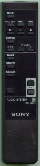 SONY 1-467-430-11 RM-S221 Genuine  OEM original Remote