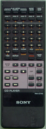SONY 1-467-669-21 RM-D745 Genuine OEM original Remote