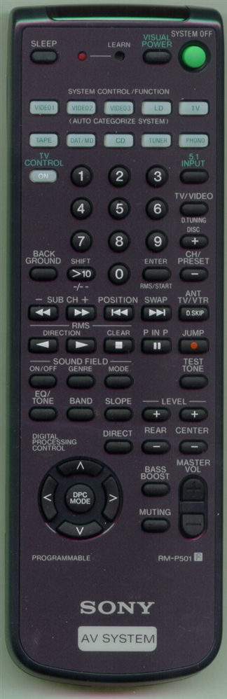 SONY 1-475-134-11 RM-P501 Refurbished Genuine OEM Original Remote