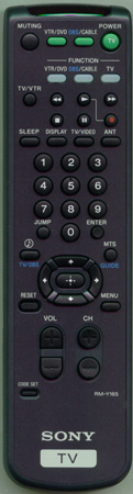 SONY 1-475-801-21 RM-Y165 Genuine  OEM original Remote