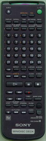 SONY 1-476-081-11 RM-D49M Genuine OEM original Remote