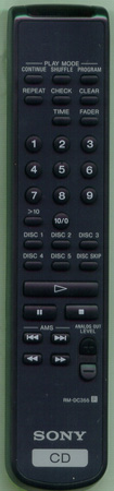 SONY 1-476-132-21 RM-DC355 Genuine OEM original Remote