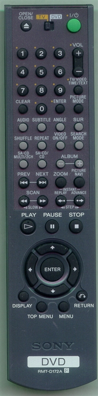 SONY 1-478-843-31 RM-TD172A Genuine OEM original Remote