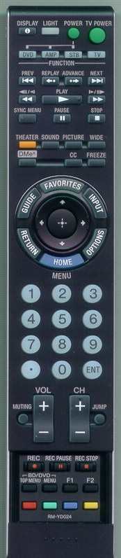 SONY 1-480-616-12 RM-YD024 Genuine  OEM original Remote