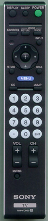 SONY 1-480-722-11 RM-YD025 Genuine OEM original Remote