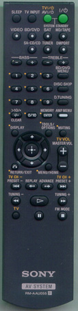 SONY 1-487-352-11 RM-AAU055 Genuine  OEM original Remote