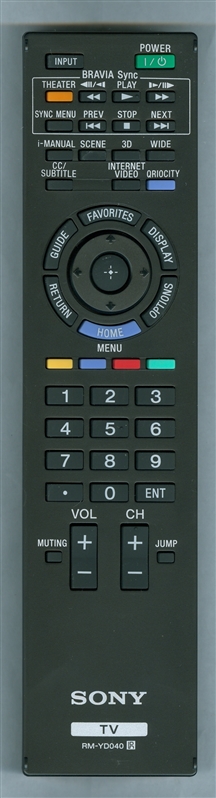 SONY 1-487-829-12 RM-YD040 Refurbished Genuine OEM Original Remote
