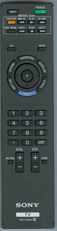 SONY 1-487-830-11 RM-YD034 Genuine  OEM original Remote