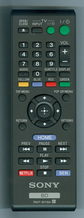 SONY 1-490-027-12 RMT-B119A Genuine OEM original Remote