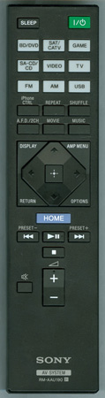 SONY 1-492-705-11 RM-AAU190 Genuine OEM original Remote