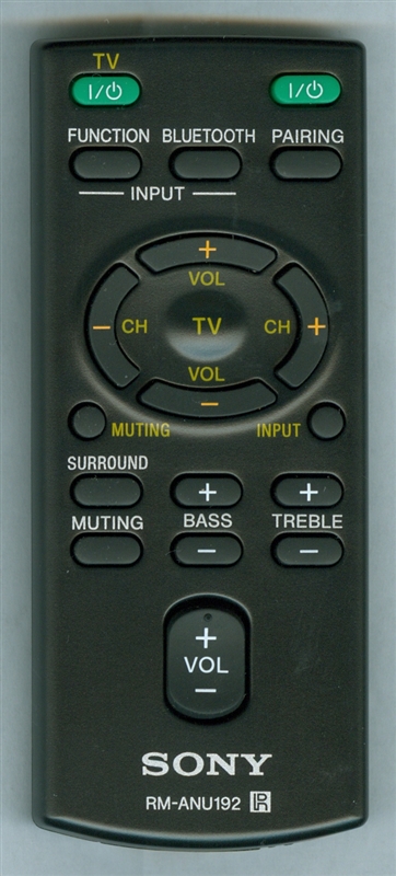 SONY 1-492-710-11 RM-ANU192 Genuine OEM original Remote