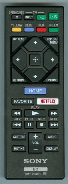 SONY 1-492-954-21 RMT-VB100U Remote Control