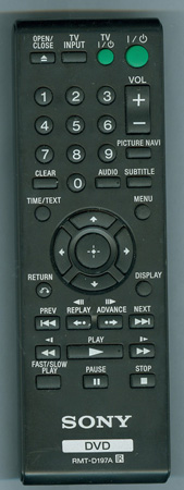 SONY A-1920-793-A RMT-D197A Genuine OEM original Remote