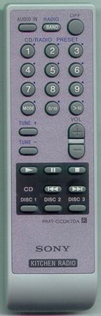 SONY RMT-CCDK70A Genuine  OEM original Remote