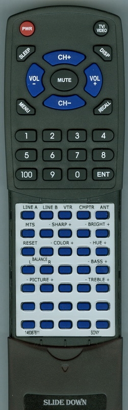 SONY 1-463-876-11 RM-U72 replacement Redi Remote