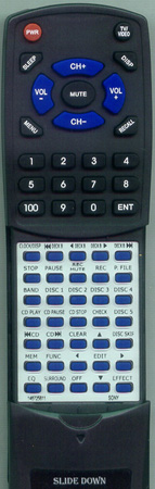 SONY 1-467-258-11 RM-S737 replacement Redi Remote
