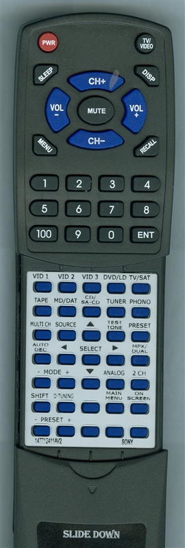 SONY 1-477-124-11AV2 RMPG411 replacement Redi Remote