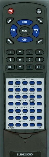 SONY 1-477-133-11 RM-U185 replacement Redi Remote