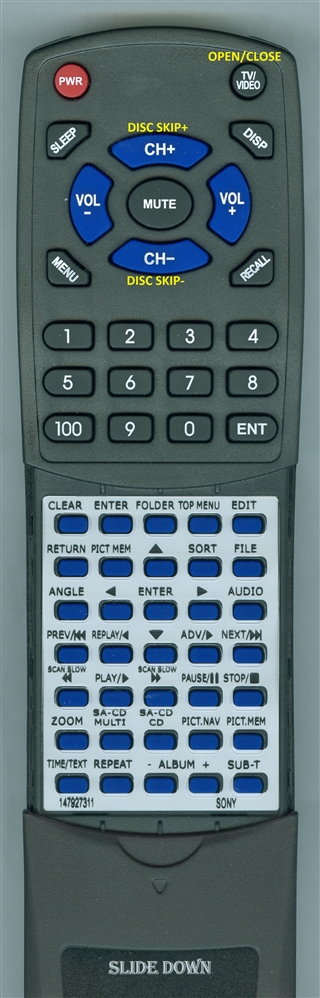 SONY 1-479-273-11 RM-ASP001 replacement Redi Remote