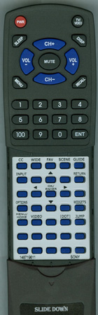 SONY 1-487-196-11 RM-YD027 replacement Redi Remote