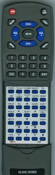 SONY 1-489-973-11 RM-ADU138 replacement  Redi Remote
