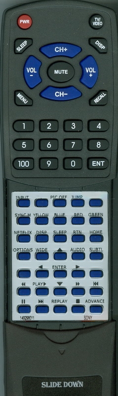 SONY 1-492-980-11 RMT-TX102U replacement Redi Remote