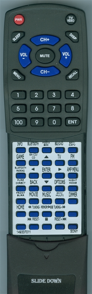 SONY 1-493-370-11 RMT-AA401A replacement Redi Remote