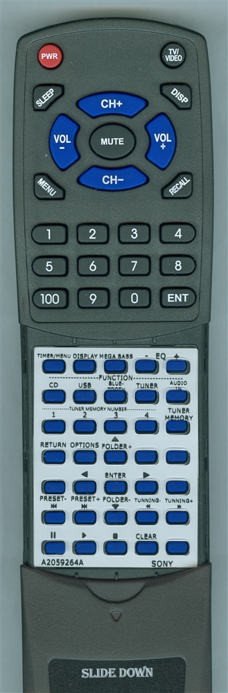 SONY A-2059-264-A RM-AMU211 replacement Redi Remote