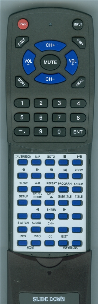 SUPERSONIC SC257 Ready-to-Use Redi Remote