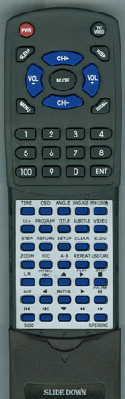 SUPERSONIC SC29D SC29DVD replacement Redi Remote