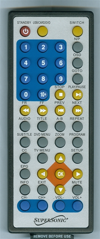 SUPERSONIC SC-491V2 Genuine OEM original Remote