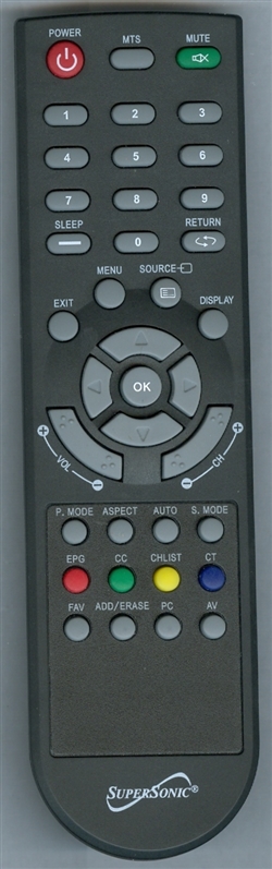 SUPERSONIC SC1331 BLACK Genuine OEM original Remote