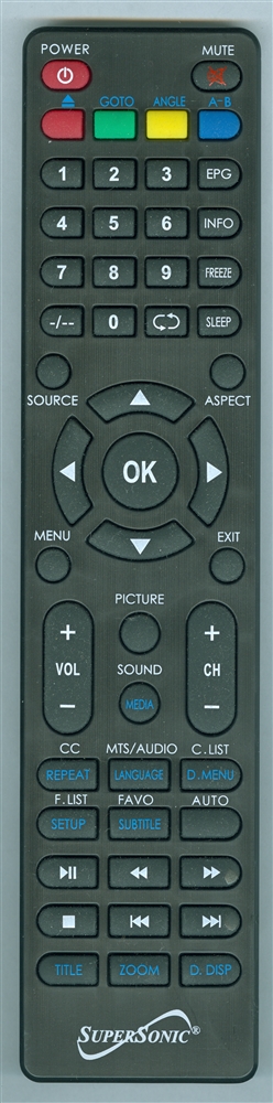 SUPERSONIC SC2412 Genuine OEM original Remote