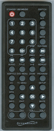 SUPERSONIC SC491 Genuine  OEM original Remote
