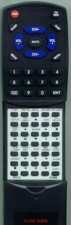 SYLVANIA NB121UD NB121 replacement Redi Remote