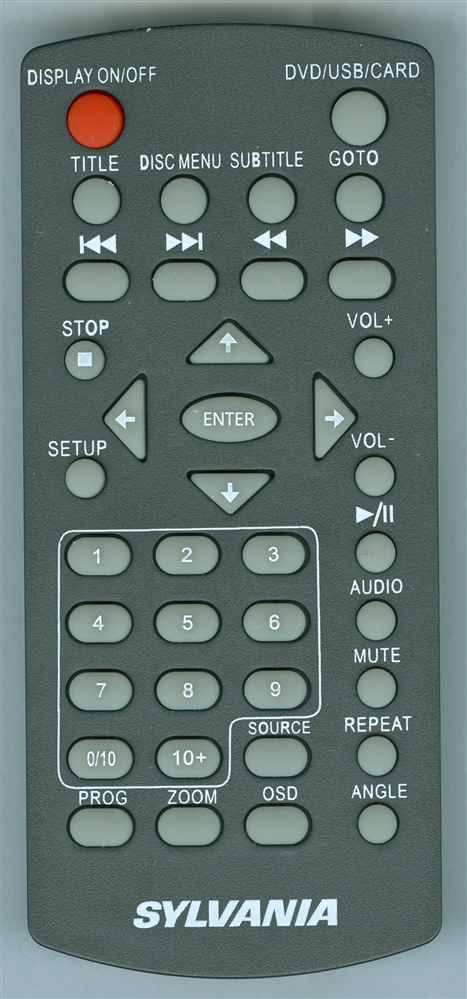 SYLVANIA SDVD8791C replacement Redi Remote